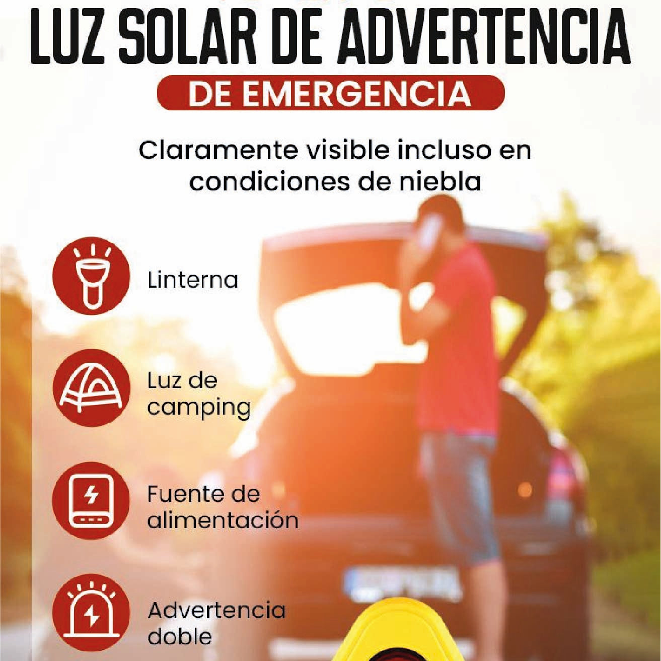 Triangulo Señalizador Led De Stop