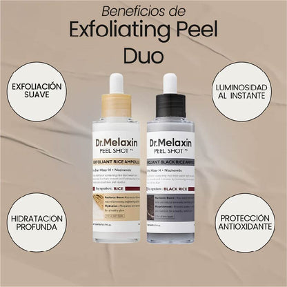 2x1 Kit Dr. Melaxin Serums Exfoliación + Iluminación