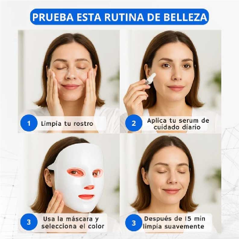 Mascara LED Facial 7 Colores