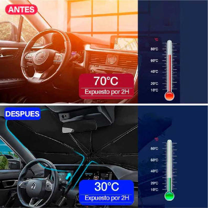 SOMBRILLA PARA AUTO CON ESTUCHE UPF50+