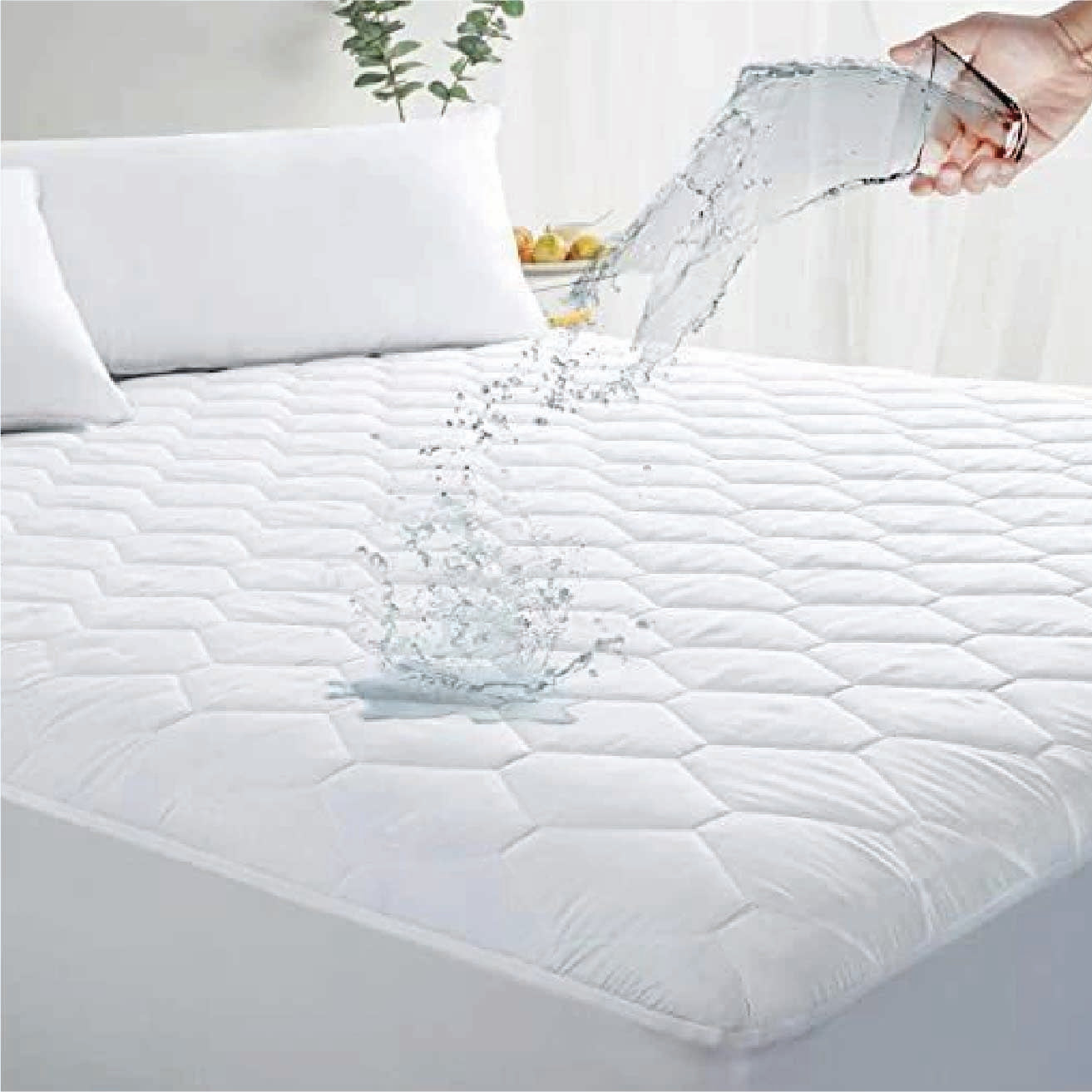 Protector de Colchón Impermeable + 2 Protectores de Almohada